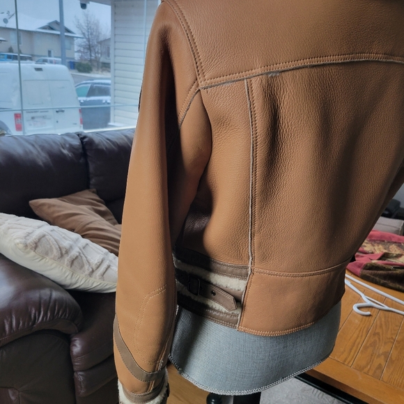 Burberry Blue Label Shearling Aviator Jacket - Picture 8 of 16